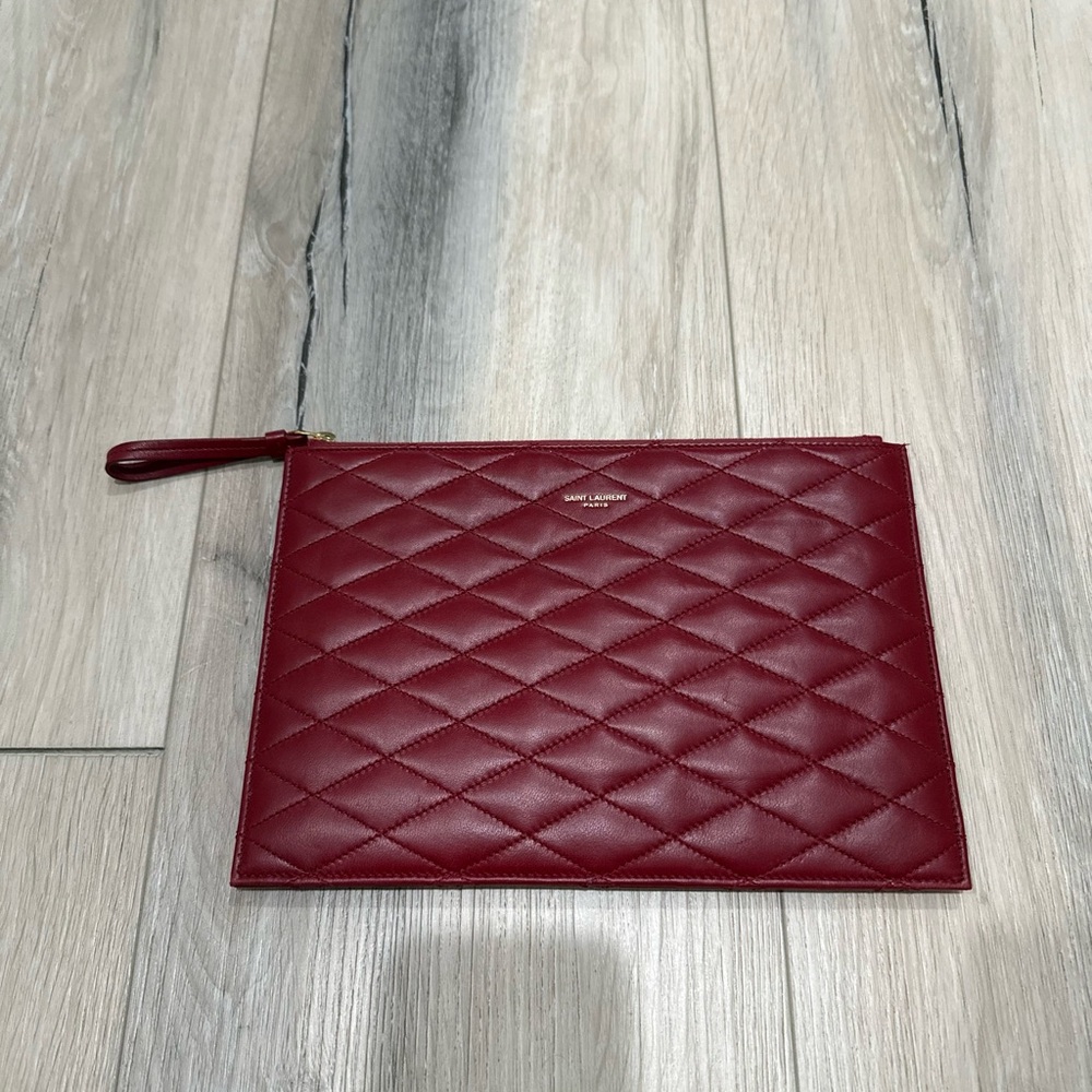 Saint Laurent Quilted Leather Clutch